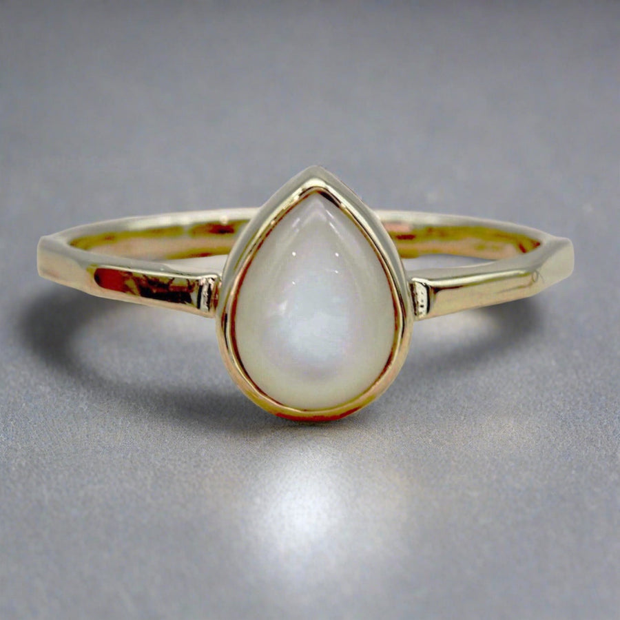 june birthstone ring - gold pearl ring - june birthstone jewellery australia