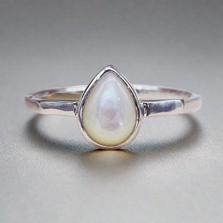 june birthstone ring - sterling silver pearl ring - womens june birthstone jewellery australia