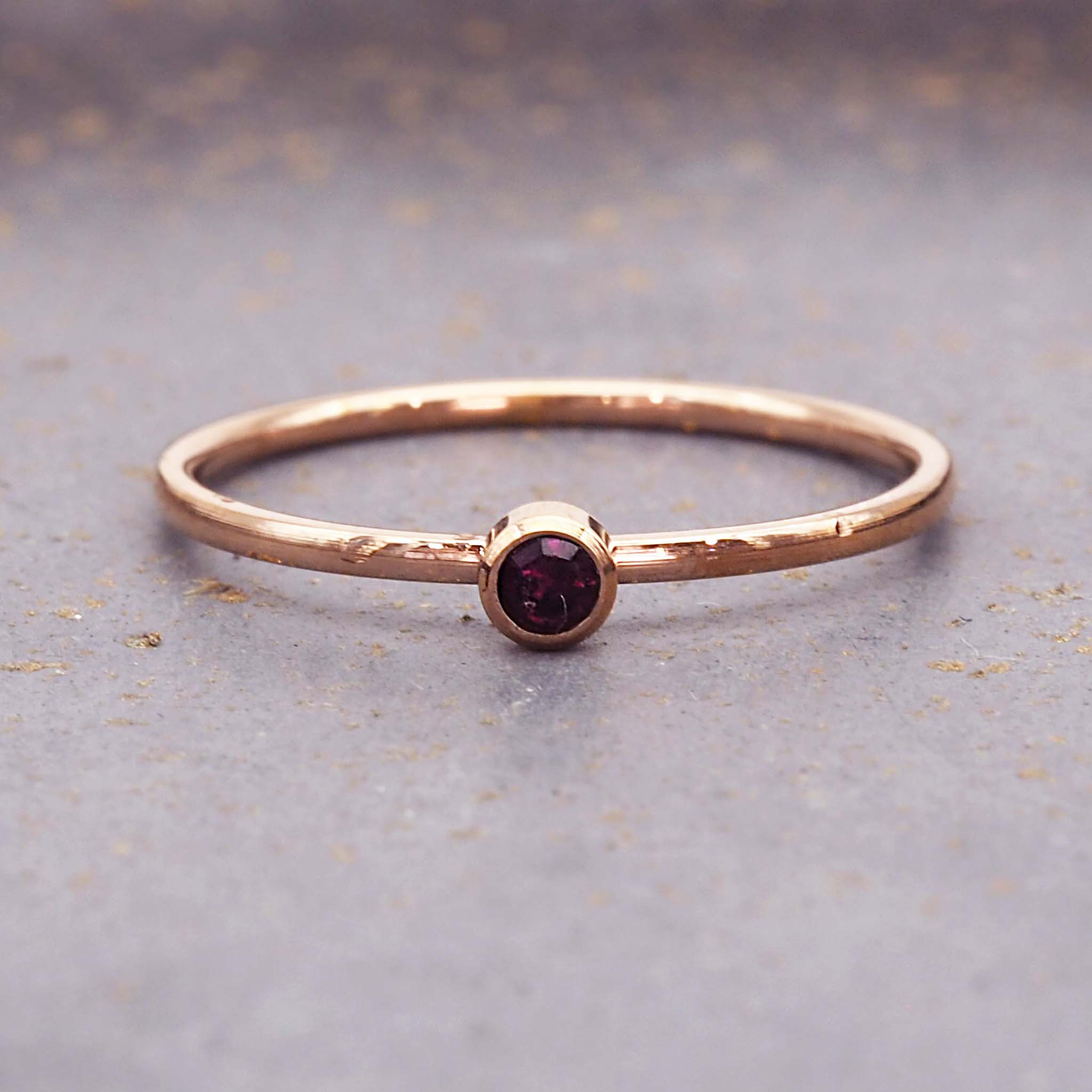 June rose gold stacker ring