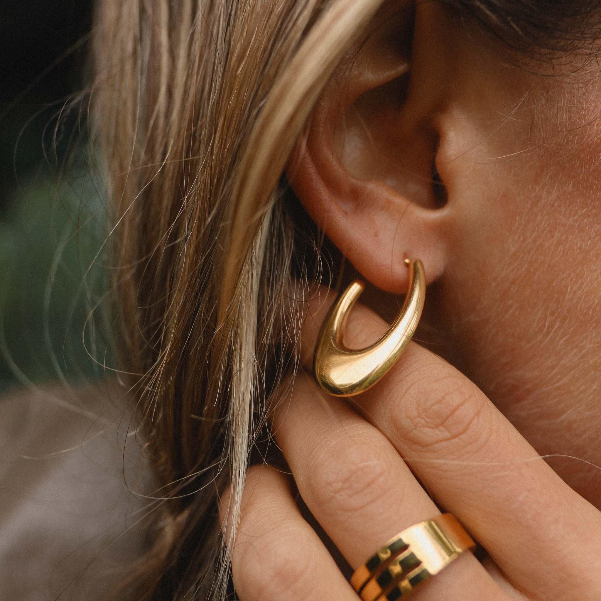 Kallan Hoop Earrings - womens jewellery by indie and harper