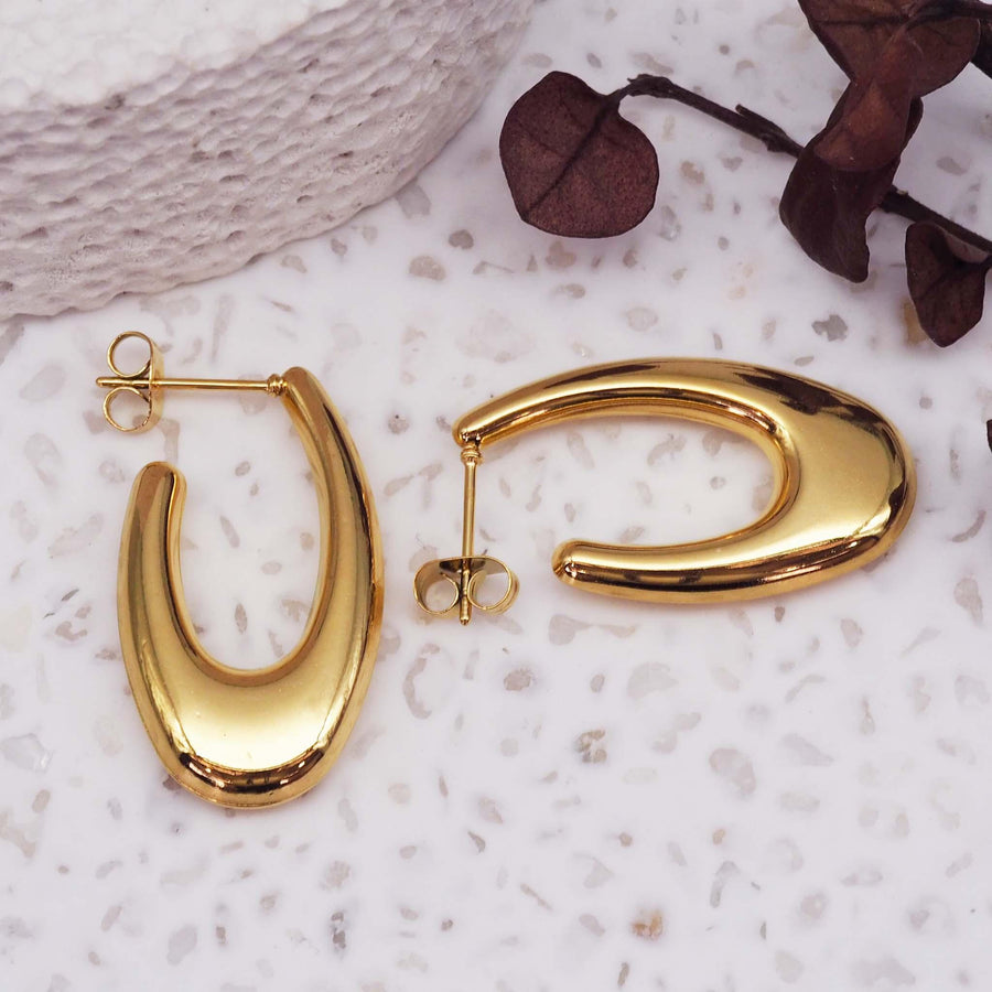 statement gold Earrings - womens gold jewellery Australia