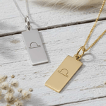 Gold and silver Libra zodiac necklaces