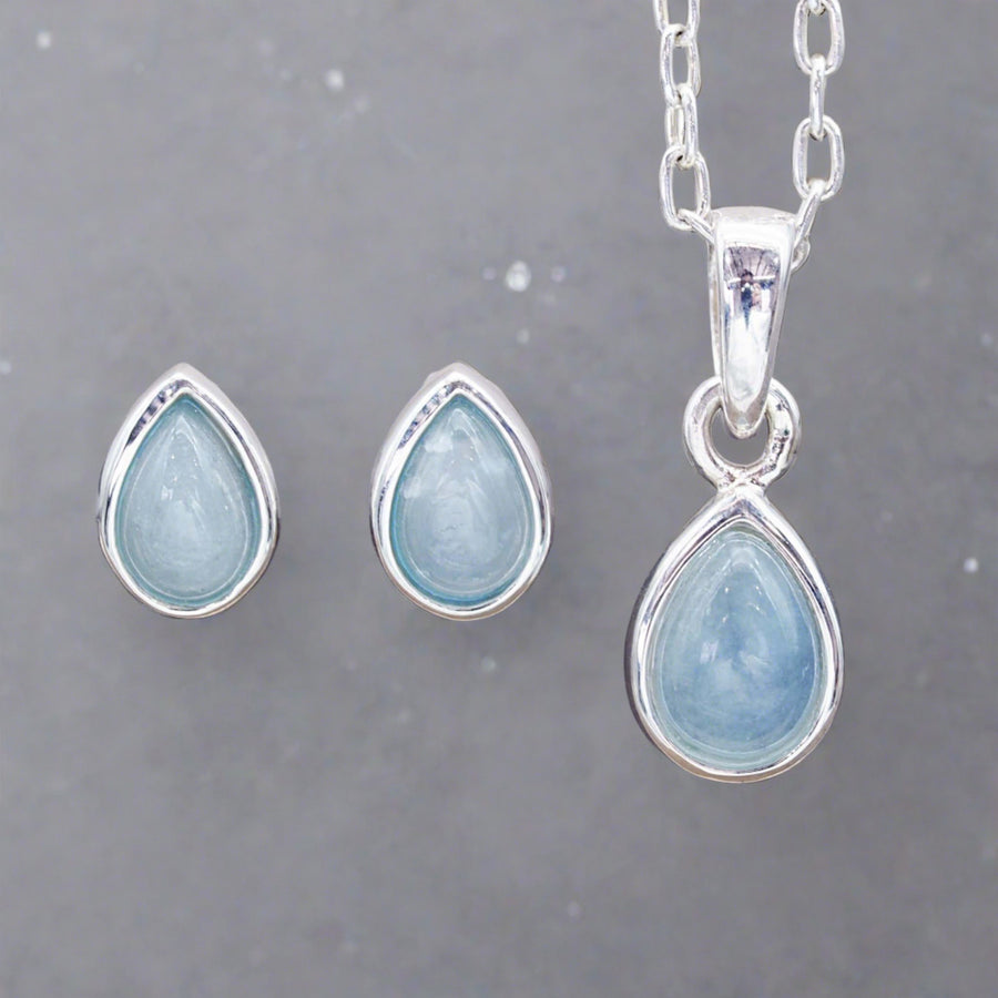 March Birthstone Jewellery - sterling silver aquamarine jewellery