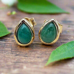 Gold may birthstone emerald earrings by indie and Harper Australia