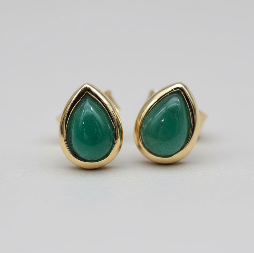 Gold may birthstone emerald earrings by indie and Harper Australia