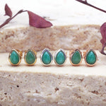 may birthstone emerald earrings in Gold, Sterling Silver and Rose Gold by indie and Harper Australia