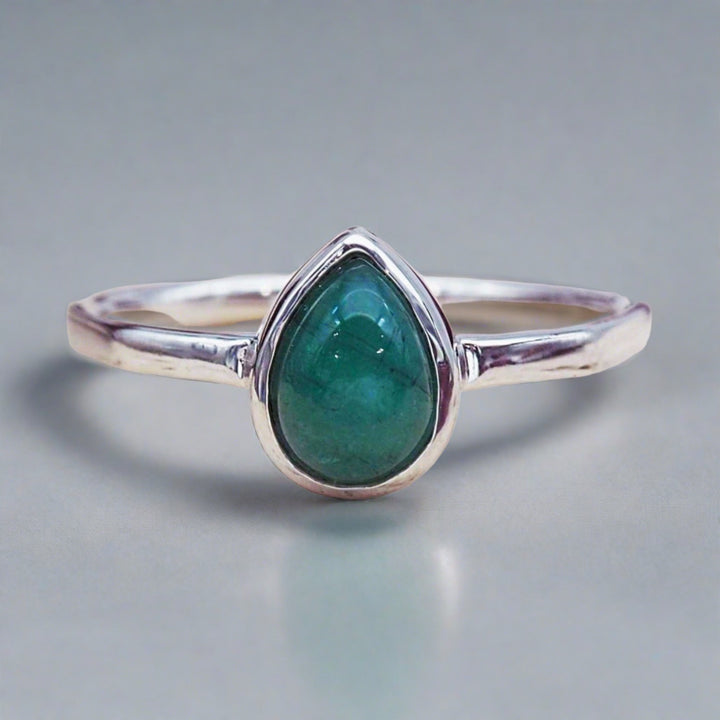 may birthstone ring - sterling silver emerald ring - womens may birthstone ring australia