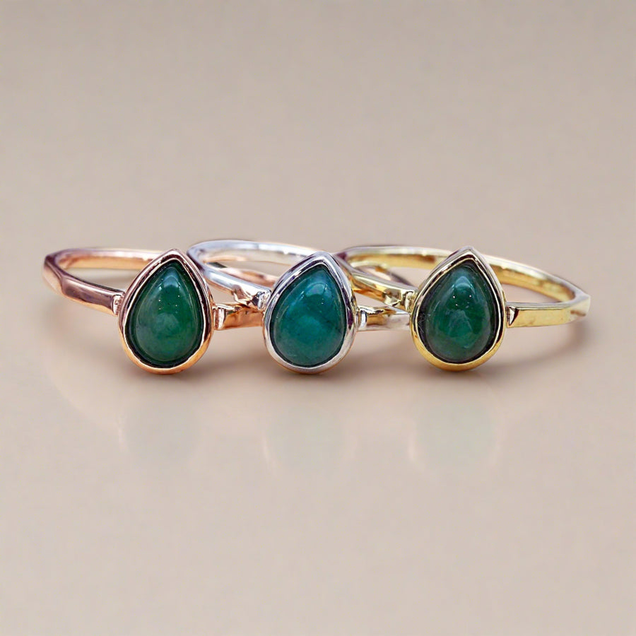 may birthstone rings in rose gold, silver and gold - emerald jewellery - australian jewellery online