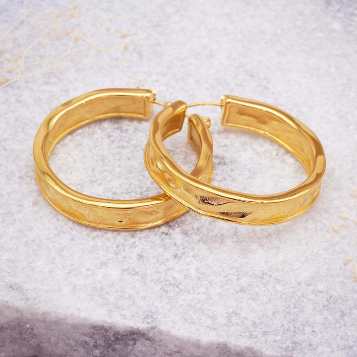 Gold Hoop Earrings - womens gold waterproof jewellery - Australian jewellery brand