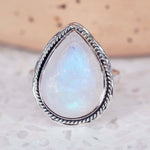 indie and harper sterling silver Rain Drop Double Twist Moonstone Ring