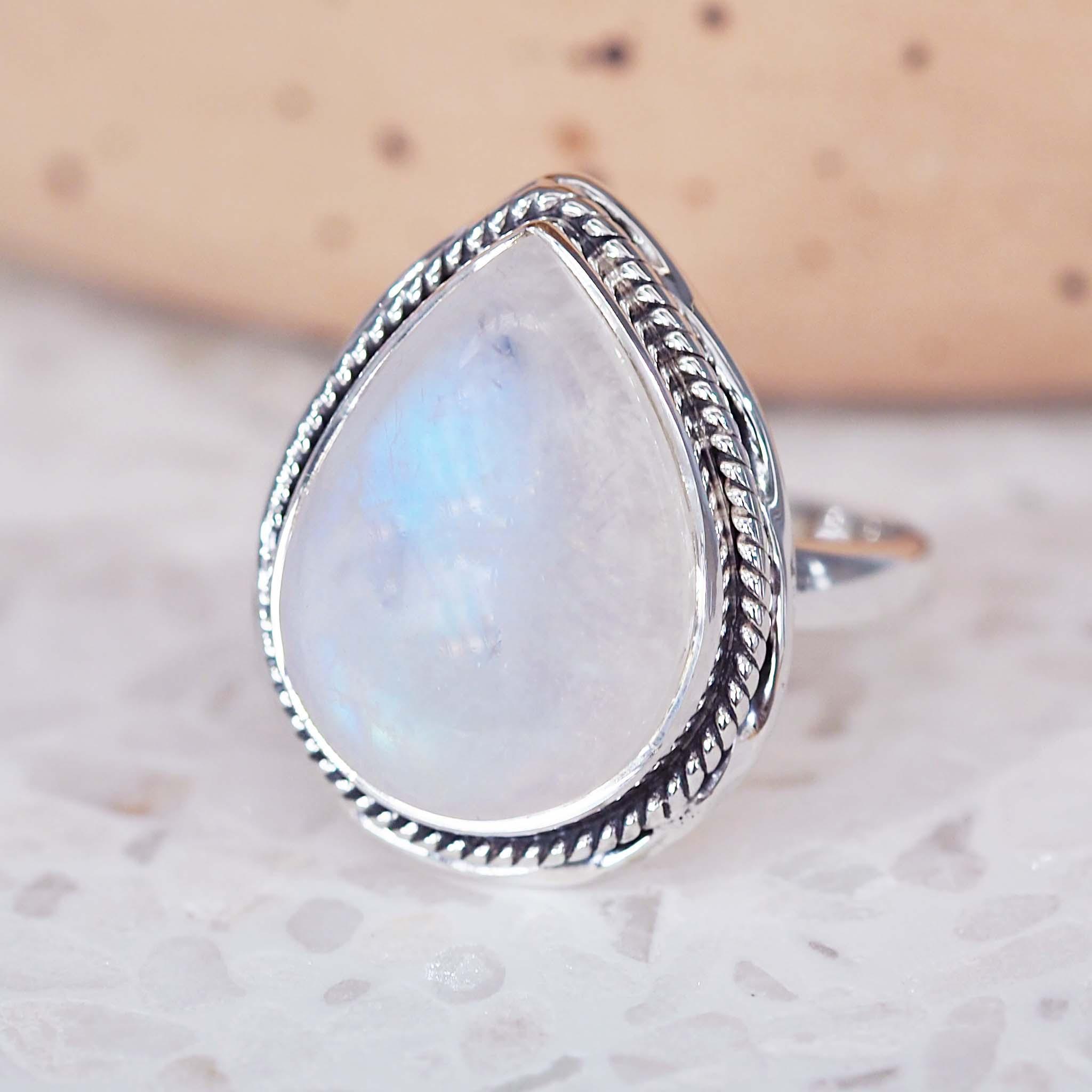 Indie and Harper sterling silver Moonstone Ring 