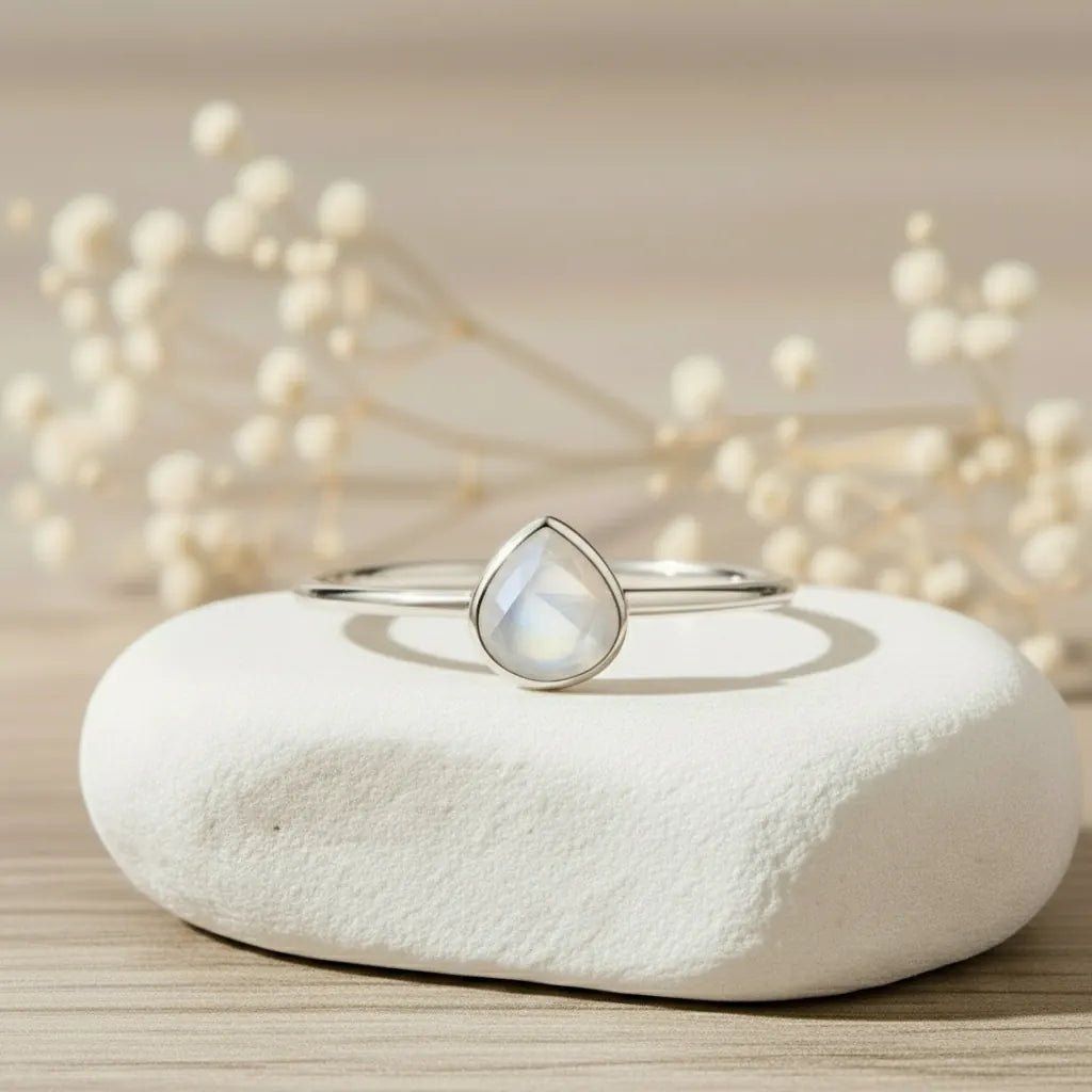 dainty sterling silver moonstone ring by indie and harper jewellery australia