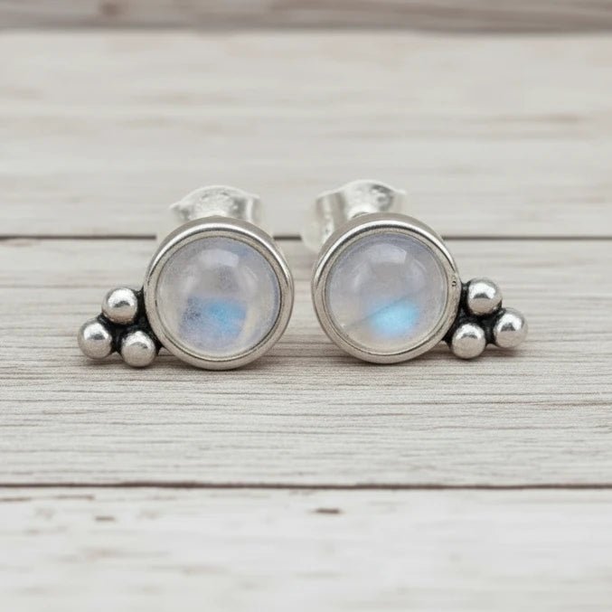 sterling silver moonstone earrings by indie and harper moonstone jewellery australia