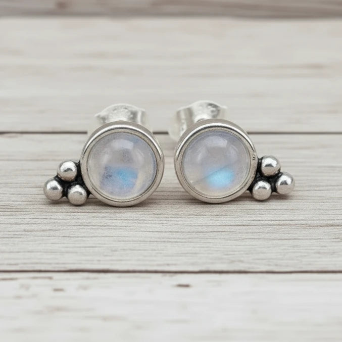 sterling silver moonstone earrings by indie and harper moonstone jewellery australia