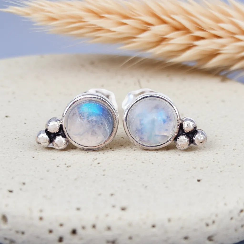 sterling silver moonstone earrings by indie and harper moonstone jewellery australia