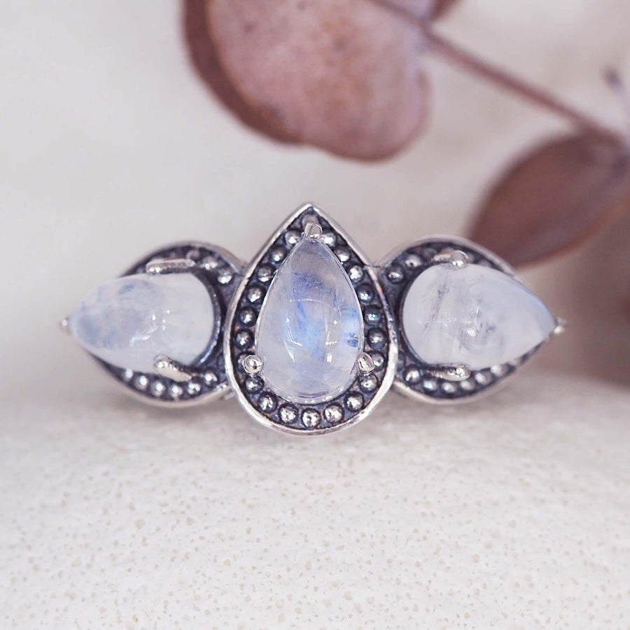 silver Moonstone Ring - womens moonstone jewellery - Australian jewellery brand 