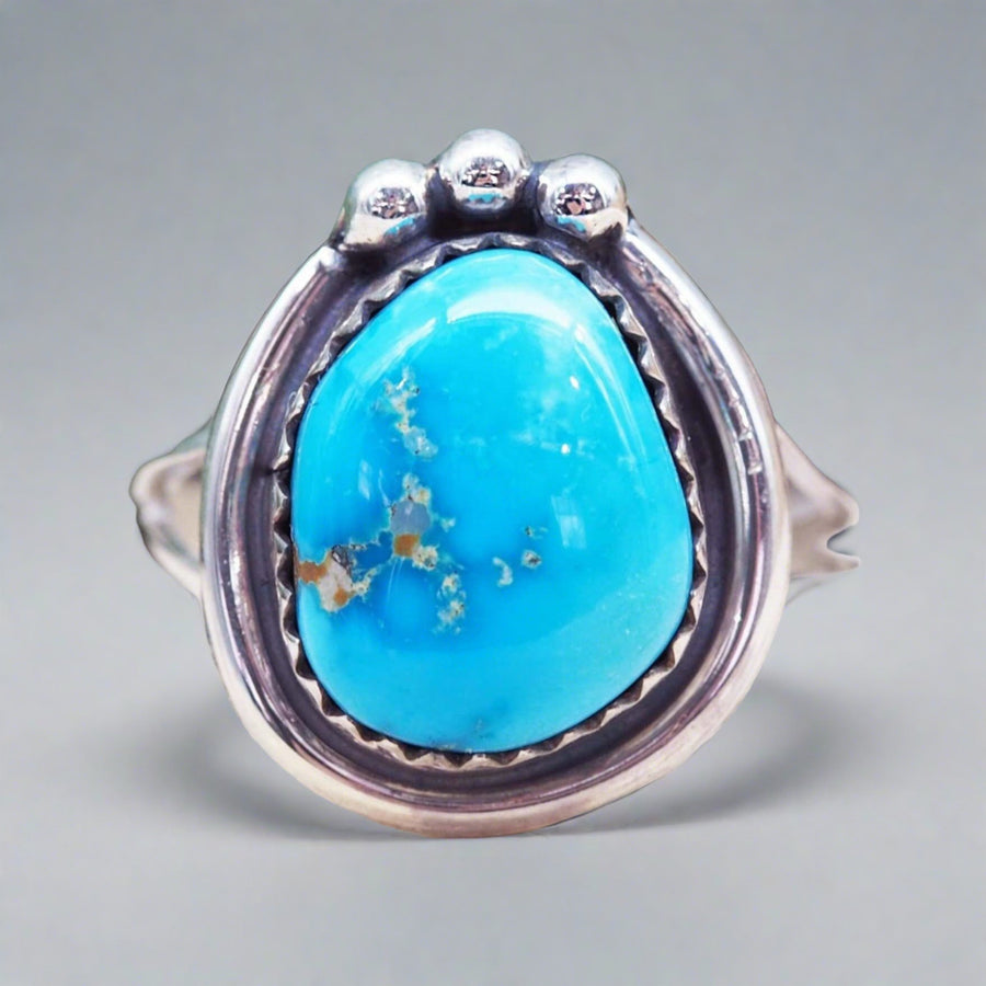 Native Navajo Sterling silver Turquoise Ring - womens turquoise jewellery Australia 
