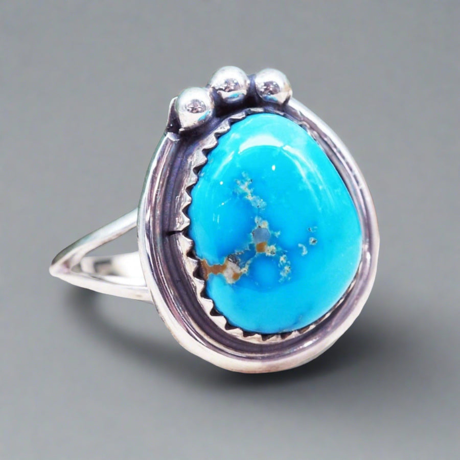 navajo sterling silver Turquoise Ring - womens turquoise jewellery 