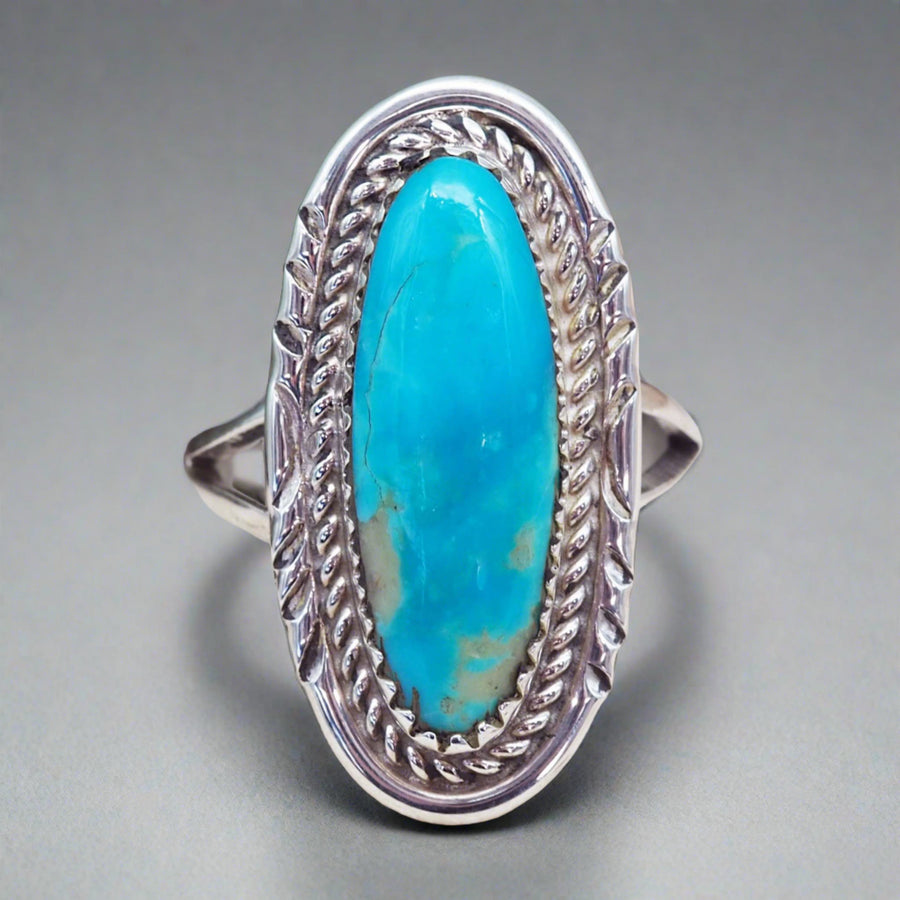 Sterling silver Turquoise Ring - womens turquoise jewellery
