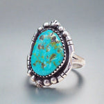 Navajo Detailed Turquoise Ring - womens jewellery by indie and harper