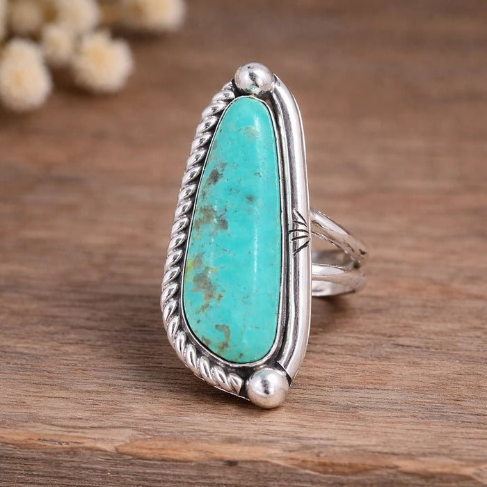 Natural Turquoise Navajo Half Twist Ring – Indie and Harper