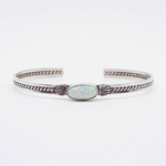 Sterling silver cuff with opal stone