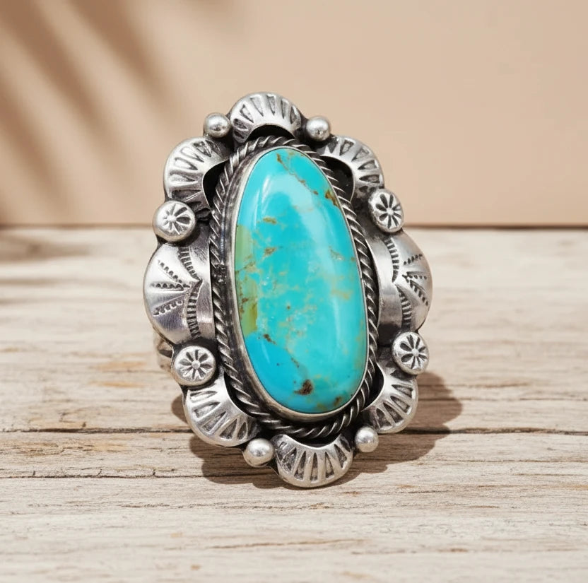 sterling silver navajo turquoise ring by indie and harper australian jewellery brands