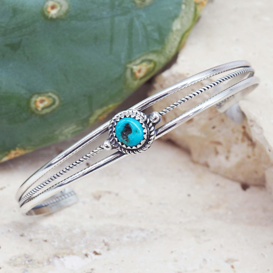 Navajo Turquoise Twist Cuff - womens jewellery by indie and harper