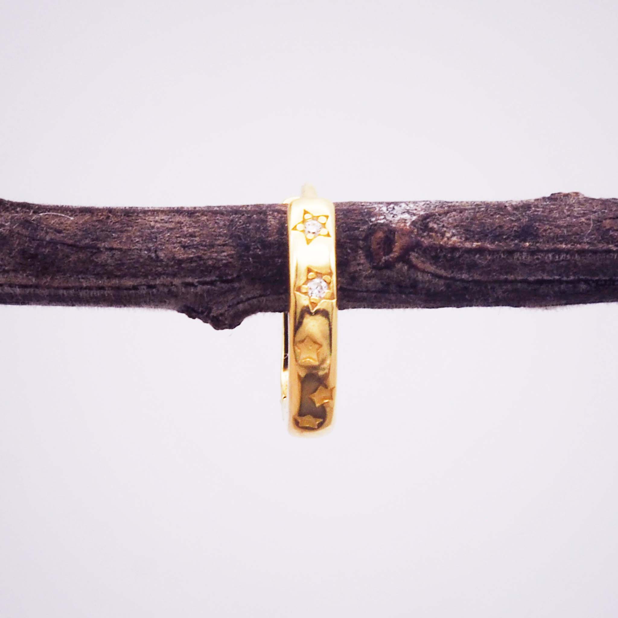 dainty hoop style earrings made with gold plating over sterling silver and cubic zirconia - earrings sets online by indie and harper