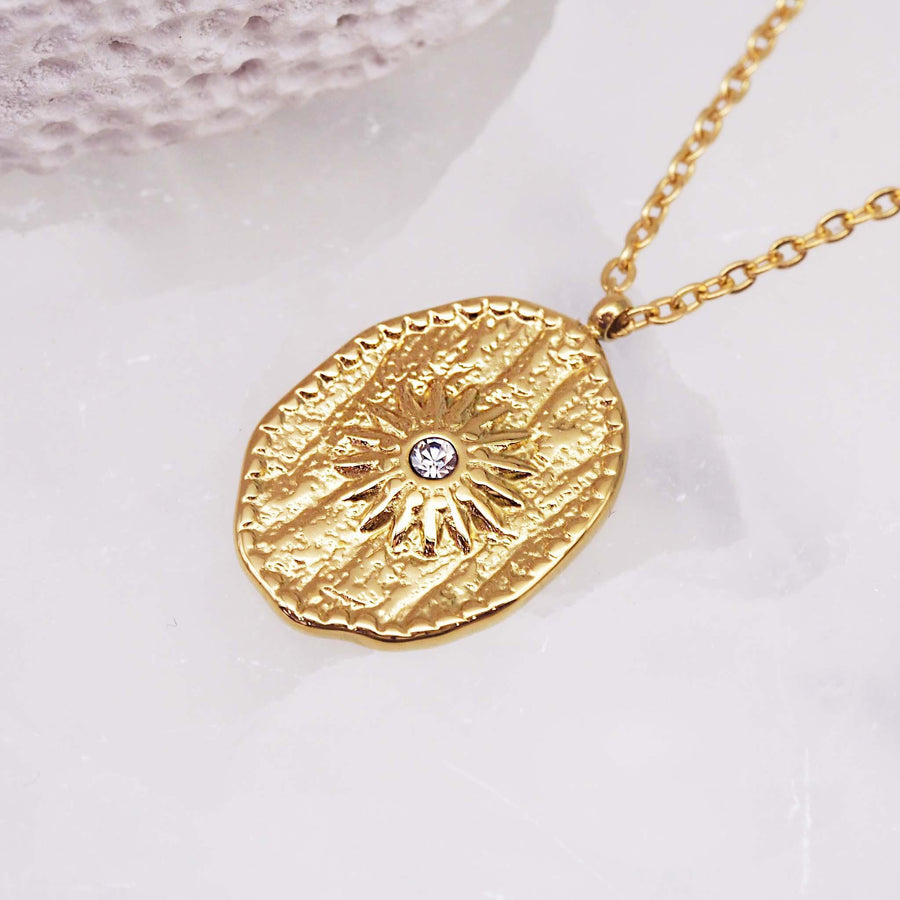 Close up of gold necklace - womens waterproof gold jewellery by Australian jewellery brand indie and harper