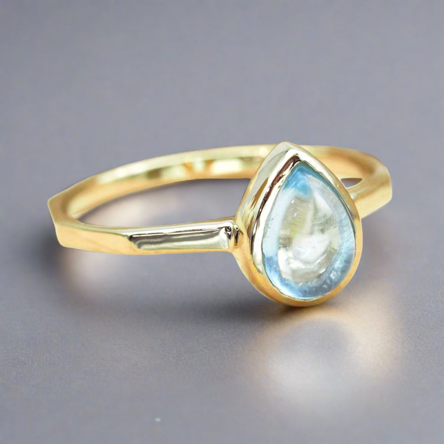 gold november birthstone ring made with topaz gemstone - womens november birthstone jewellery australia