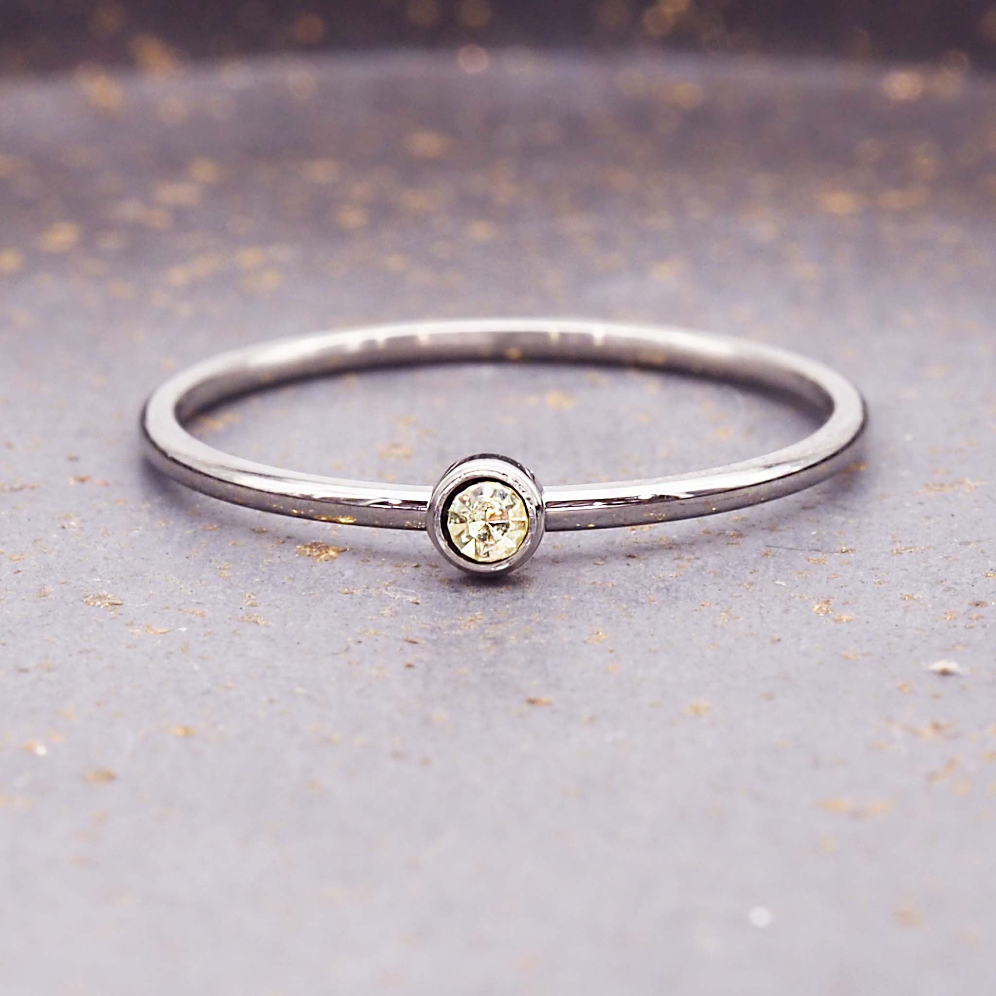 November Silver Stacker Ring 