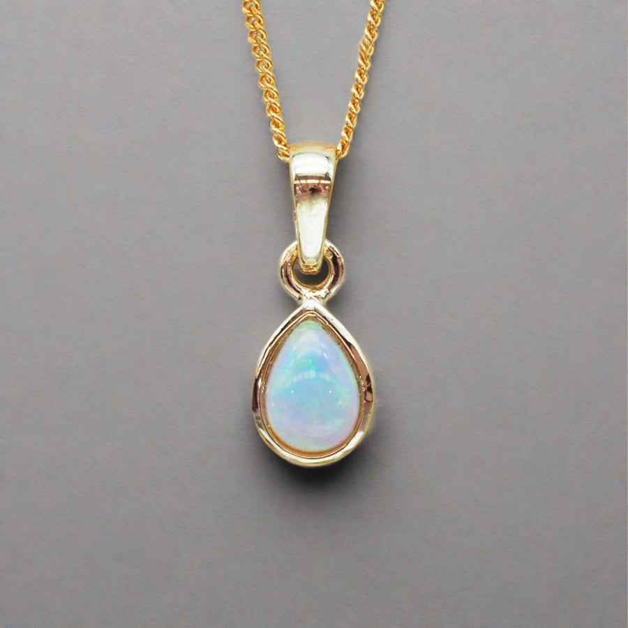 october birthstone necklace - gold opal necklace - womens October birthstone jewellery australia