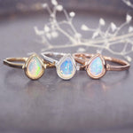 October Birthstone Opal rings in Gold, Silver and Rose Gold by australian jewellery brands indie and harper
