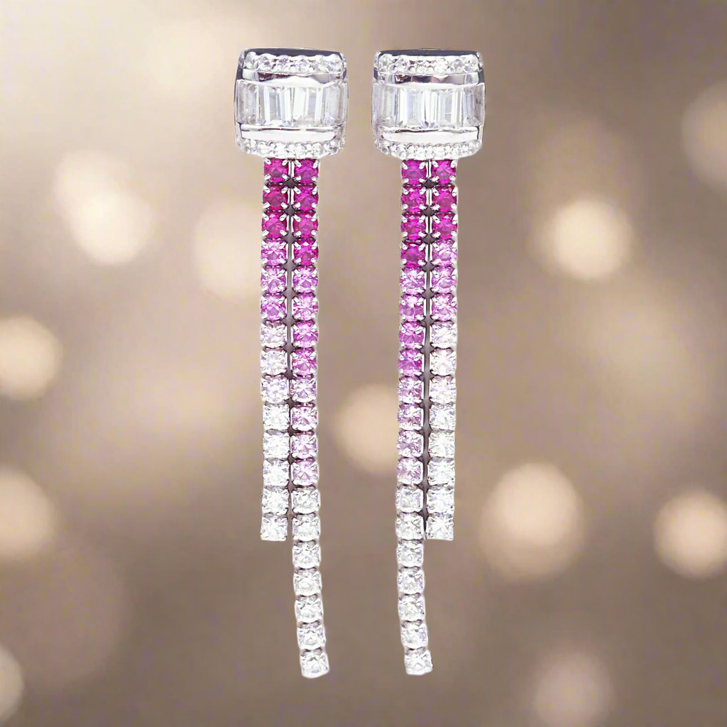 Indie and Harper sterling silver pink eclectic earrings - boho jewellery australia