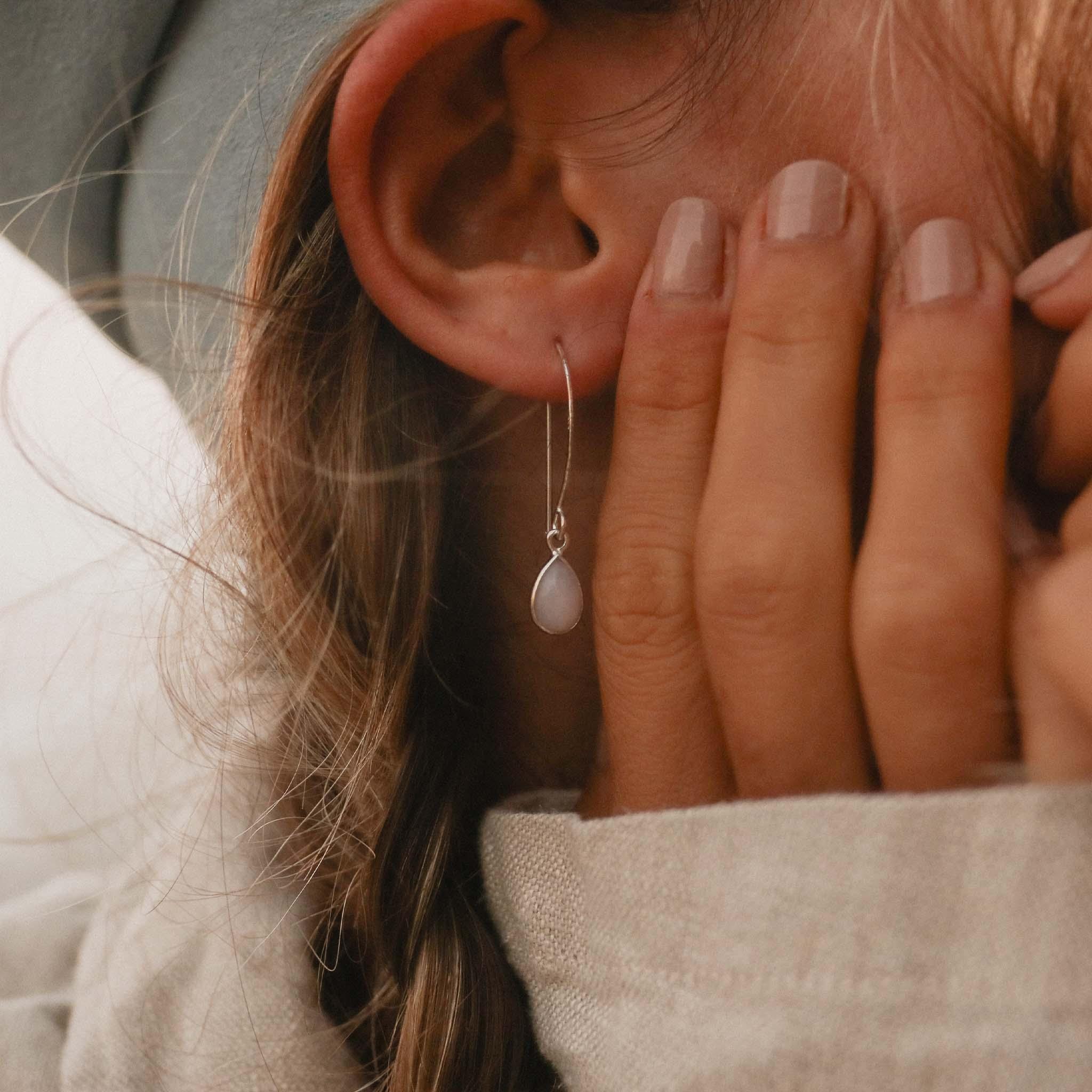 Pink Opal Drop Earrings - womens jewellery by indie and harper