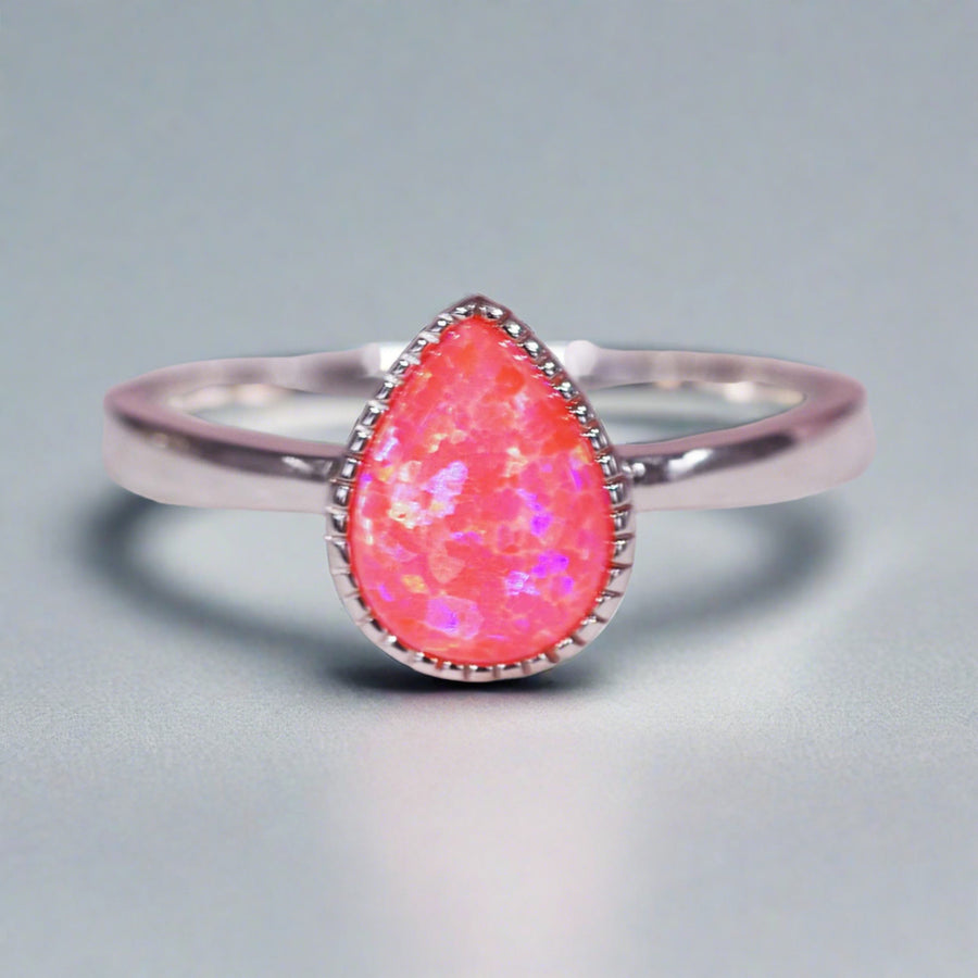 Pink Opal Ring - womens opal jewellery Australia by indie and harper