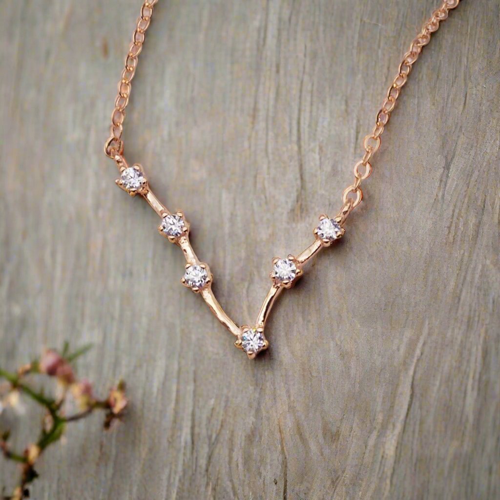 rose gold Constellation Pisces necklaces - womens Pisces constellation jewellery by Australian jewellery brands online indie and harper