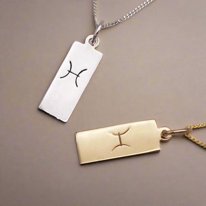 pisces necklace - gold and sterling silver zodiac Gemini jewellery by Australian jewellery brands online indie and harper