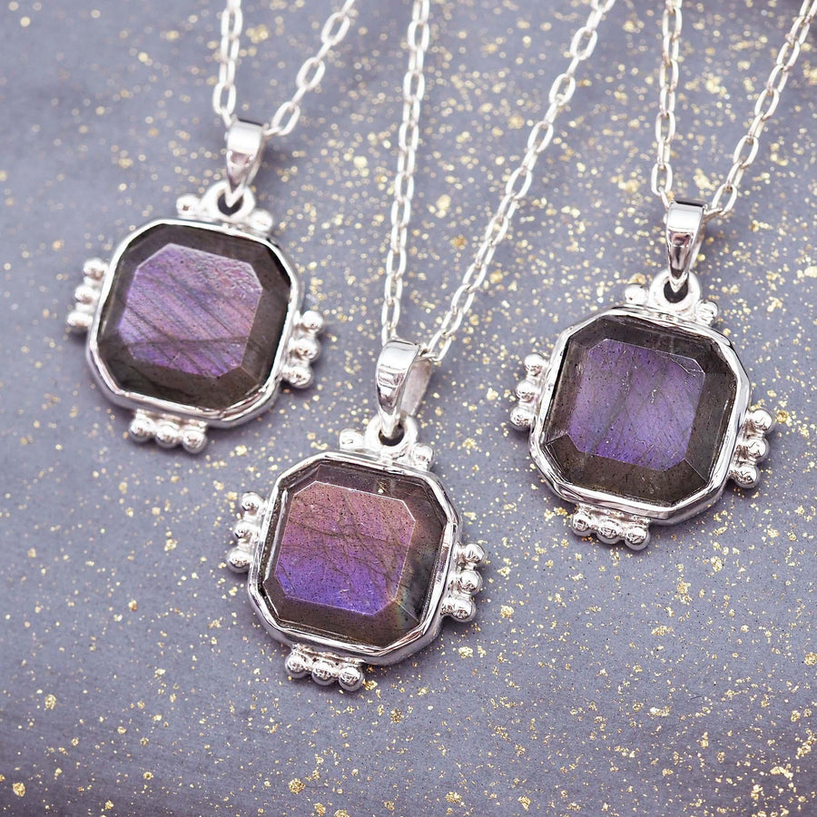 Purple Labradorite Phoenix Pendant - womens jewellery by indie and harper