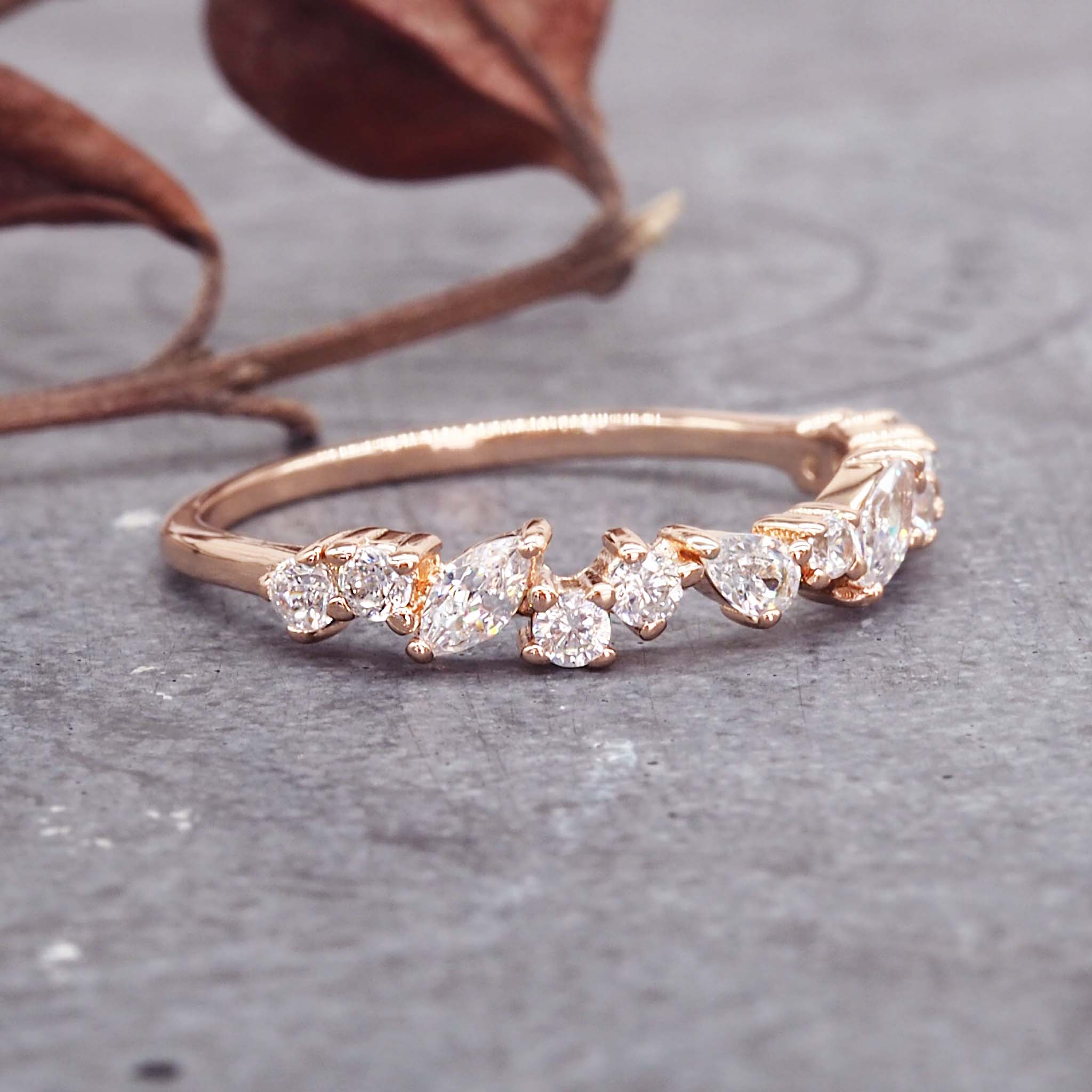 Infinity rose gold ring - womens rose gold jewellery Australia by indie and harper 