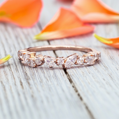 dainty rose gold infinity ring by indie and harper australia
