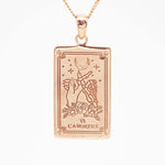rose gold the lovers tarot card necklace by indie and harper jewellery australia