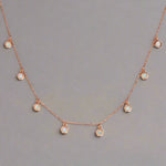 rose gold dainty opal necklace by indie and harper australia