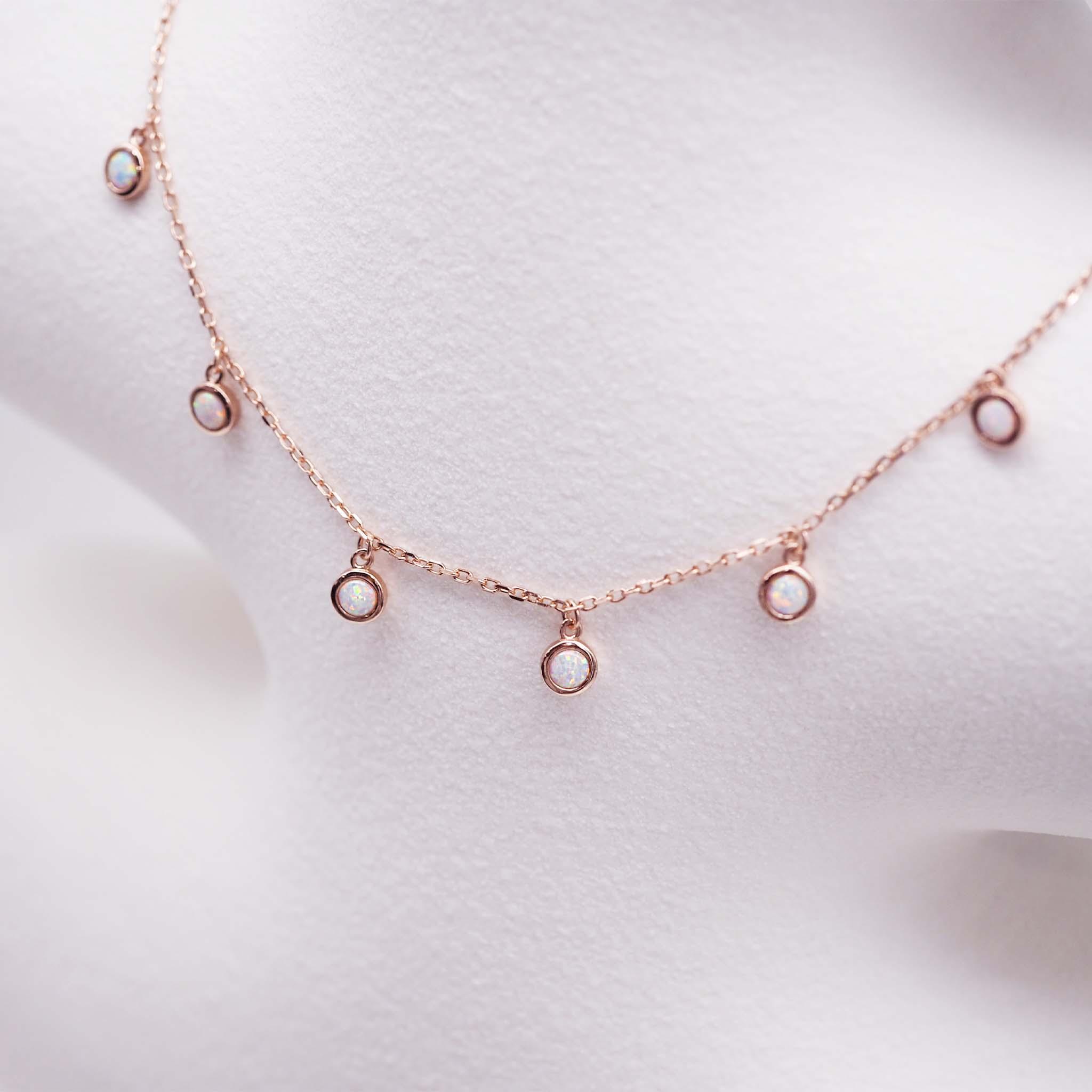 Rose Gold Moonlight Opal Necklace - womens jewellery by indie and harper