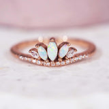 Rose Gold Opal Windsor Ring - womens jewellery by indie and harper