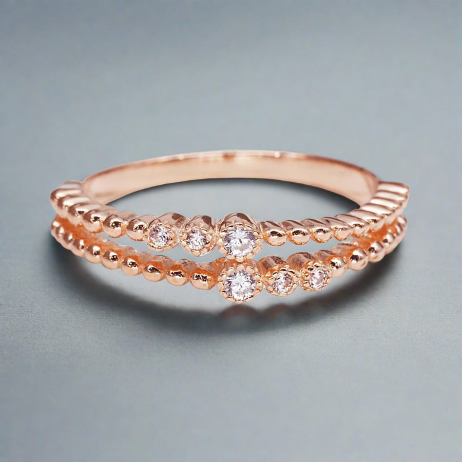 Rose Gold Ring - womens rose gold jewellery by indie and harper