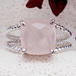 sterling silver rose quartz ring by Indie and Harper Australia 