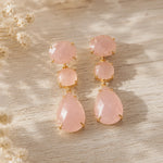 rose quartz earrings