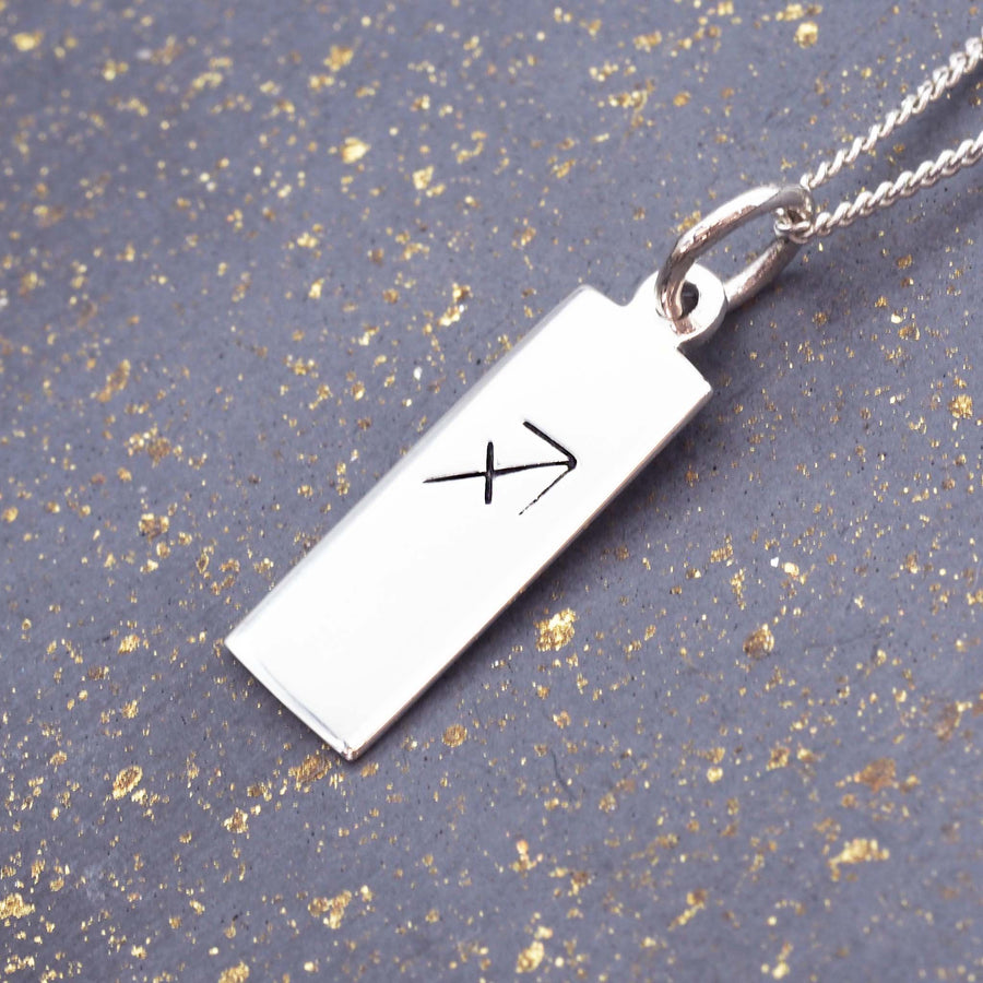 sagittarius necklace - sterling silver zodiac jewellery for women by indie and harper